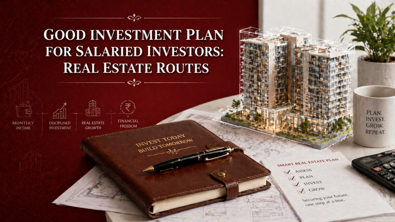 A strategic investment plan for salaried investors focusing on real estate routes to build long-term wealth in India.
