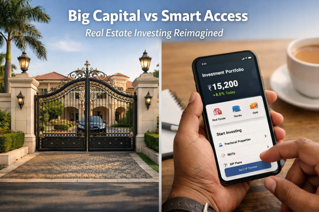 Comparing Big capital requirements in traditional real estate with fractional real estate.
