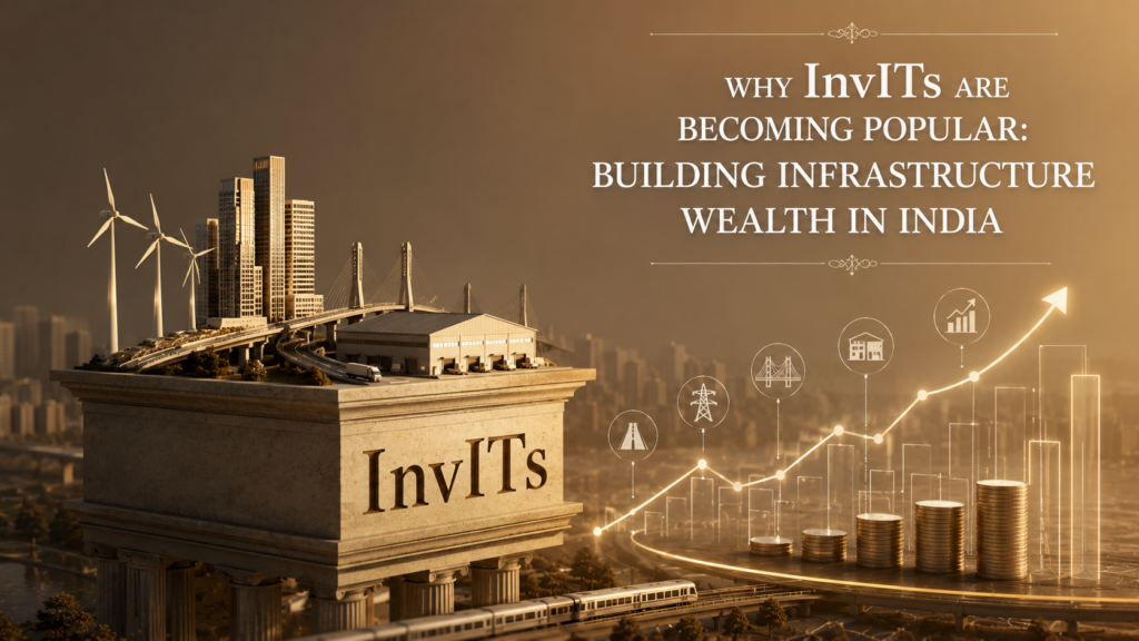 A strategic visual illustration showing how the modernized Indian warehousing sector is attracting institutional investments to build long-term wealth.