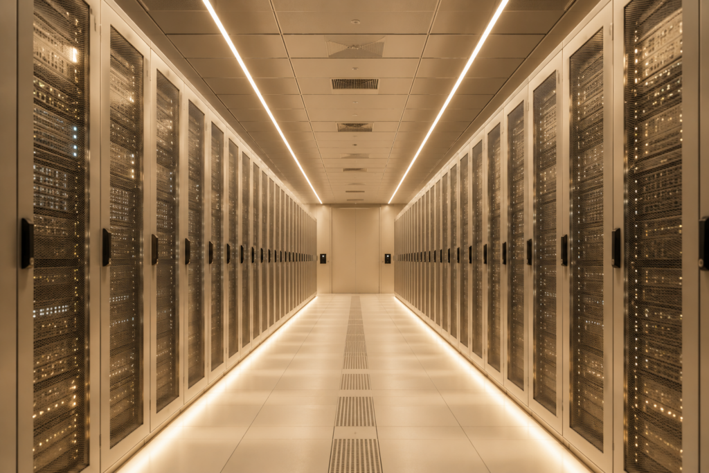 An architectural blueprint layout demonstrating how modern tech infrastructure driving cloud services is transforming data center real estate investment into a lucrative asset class.